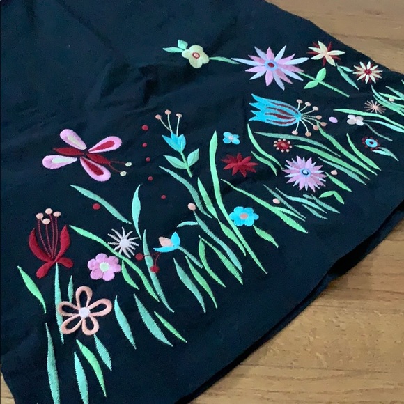 Harold Black Skirt with Embroidery - Picture 3 of 4